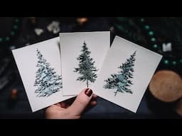 CREATE a MAGICAL Winter Wonderland with WATERCOLOR Trees!