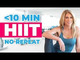 10 Min AT HOME Bodyweight HIIT Workout for Women 40+ (NO REPEAT)