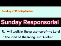 Responsorial Psalm for 24th Sunday Year B. WhatsApp  +2349130312900