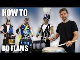 How to play Blue Devils Flams on snare drum