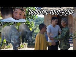 Hong Returns Home for a Heartfelt Talk with Adoptive Father Manh: Welcoming a Pregnant Pig!