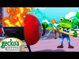 Fire at the Garage | Gecko's Garage | Cars, Trucks & Vehicles Cartoon | Moonbug Kids