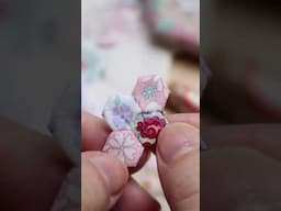 Love making tiny hexagon flowers! #handstitching