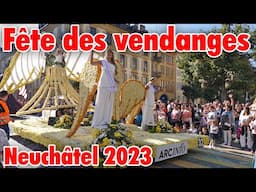 Fête des vendanges Neuchâtel 2023 -Cortège -Tout le corso fleuri -UHD/4K