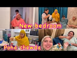 Ammi ka bedroom makeover 😍 | 1st Time banaya POHA chewda