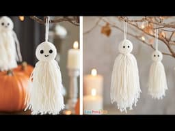 How to Make Yarn Tassel Ghosts