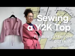 Sewing a Tie Front Blouse Using a Lutterloh pattern / Y2K Shirt Sewing Tutorial