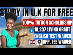 Scholarship for International Students to Study in the U.K| Full fees cover| Living expenses cover