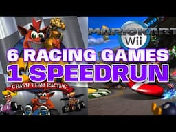 Beating 3 Crash Bandicoot Racing AND Mario Kart Games in 1 Speedrun!