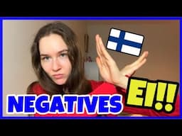 Beginner's Guide to NEGATIVE SENTENCES in Finnish (Present Tense)