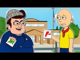 Bob Fakes Caillou's Report Card with All F's & Gets Expelled / Grounded