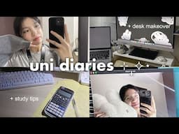 UNI DIARIES📓 midterms week, desk & room makeover, study tips, cs student