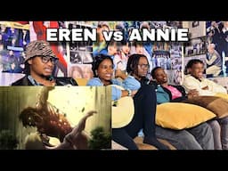 FOREIGNERS REACT TO EREN TITAN VS FEMALE TITAN (ANNIE) PT 1 | ATTACK ON TITAN