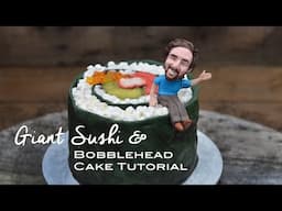 Giant Sushi Bobblehead Cake Tutorial Timelapse