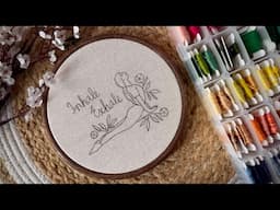 Floral yoga girl embroidery tutorial || Embroidery video || Embroidery for beginners-Let’s Explore