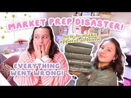 MARKET PREP DISASTER 😱 small business studio vlog 🌸 how to make apparel at home & product fails!