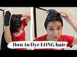 Dye My LONG Hair With Me // How To Dye LONG hair // Native American Hair Care 2021