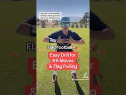 Youth Flag Football Easiest RB Moves & Flag Pulling Drill that works #drills #flagfootball #shorts