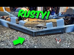 COMMON SMALL WELDING JOB - PATCHING A RUSTY BASS BOAT TRAILER!