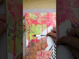 See my process in the latest mixed media video "Flowers and Feathers". #shorts #mixedmedia