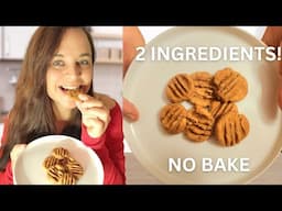 2 INGREDIENT No Bake Cookies! Way better than store bought! (No flour, no sugar, no dairy!)