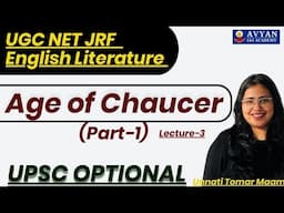 Age of Chaucer || English Literature || Avyan IAS