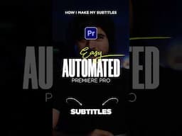 Create Automated Subtitles Within Seconds in Premiere Pro