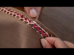 How to Stitch an Interlaced Herringbone Border