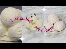 3 AMAZING ICE CREAM RECIPES WITH NO ICE CREAM MACHINE #Longershorts | Easy Ice Cream recipes