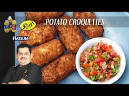 Potato croquettes | Easy starter | Evening time snacks | Chef Venkatesh Bhat | lunch box snack