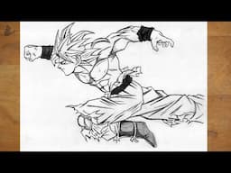 How to Draw Goku Ultra Instinct Full Body | Goku Drawing Step by Step