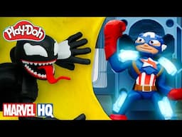 El Capitán América se Arma contra Venom | Play-Doh Marvel DOH-ified Action