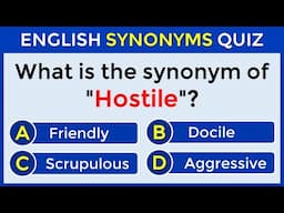 Synonyms Quiz | CAN YOU SCORE 30/30? #challenge 55