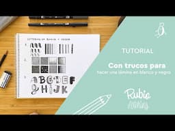 Tutorial Reto de lettering – Trucos para hacer una lámina en blanco y negro