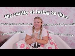 THE REALITY OF LOSING 90LBS *loose skin, going off the medication, my hair falling out, & more*