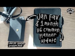 ENG) Jan Fav & 1-month update of B6 EDC Common Planner | Traveler's Notebook | Lihit Lab Hinemo