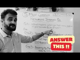 This 1 networking interview question checks your basic networking knowledge !