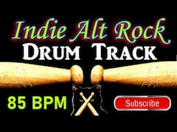 Indie Alt Rock Drum Track 85 BPM Instrumental Drum Beats for Bass Guitar, Backing Beat 🥁 553