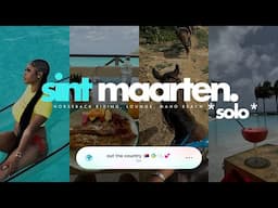 travel vlog: solo trip to sint maarten, horseback riding, maho beach, clearboat, travel tips & more