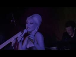 Lady Gaga making an improvised performance in a jazz club in Hollywood