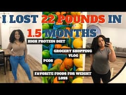 How I lost 22 pounds in 1.5 months| Weight loss, Grocery Haul, Favorite High Protein Food, Mindset