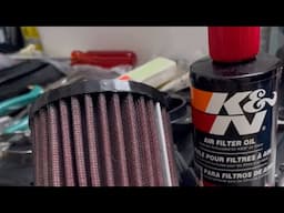 QUICK CLEAN AND REOIL K&N air filter