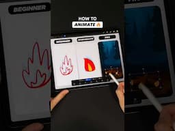 3 levels of animation 🔥 fire tutorial #procreate #animation