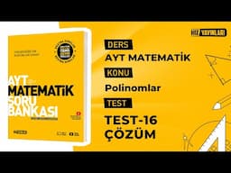 Hız Yayınları Ayt Matematik | Test-16 Çözümleri ​⁠​⁠​⁠