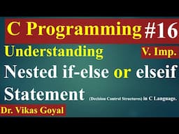 #16 Nested If-Else or Elseif statement in C Programming (with Notes)