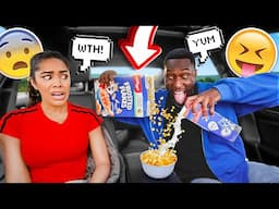 Randomly Making A Bowl Of CEREAL While Driving To See My Fiance’s Reaction! *HILARIOUS*