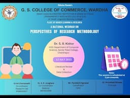 Day 3 : National Webinar on Perspectives of Research Methodology