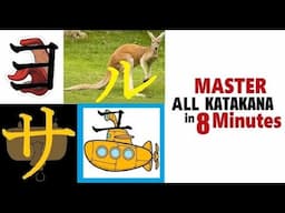 Learn Katakana in 8 Minutes - Easy Katakana Mnemonic Method to Learn Katakana Fast - Read Japanese