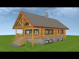 Complete Tour of My Log Home Plans (Walkthrough Model)