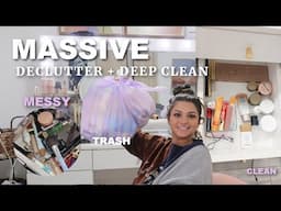 DEEP CLEANING & DECLUTTERING MY VANITY*watch this for motivation *